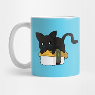 Black Cat Tamago Sushi Mug